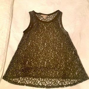 Banana Republic heritage collection. Lace olive green tank top. XS.